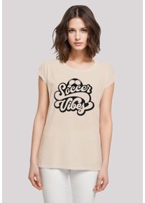 F4NT4STIC Damen T-Shirt "Soccer Vibes Typography Sporty Graphic", weiß, casual, Gr. XXL, Obermaterial: 100% Baumwolle, Shirts, Premium Qualität