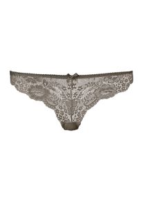 Lascana Damen String, Gr. 40, grün, Spitze, Obermaterial: 90% Polyamid, 10% Elasthan, unifarben, Unterhosen, aus schöner Vollspitze und Schleife