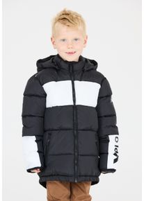 ZIGZAG Kinder Outdoorjacke "Bruno", schwarz-weiß, sportlich, Gr. 110, mehrfarbig, 100% Nylon, Jacken, mit winddichtem und atmungsaktivem Material