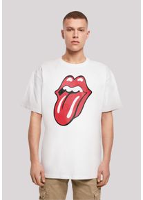 F4NT4STIC Herren T-Shirt "The Rolling Stones Zunge", weiß, casual, Gr. XS, Obermaterial: 100% Baumwolle, Shirts, Premium Qualität