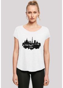 F4NT4STIC Damen T-Shirt "PARIS SKYLINE LONG TEE", weiß, casual, Gr. XXL, Obermaterial: 100% Baumwolle, Shirts, Print