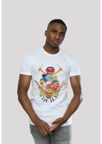 F4NT4STIC Herren T-Shirt "Disney Muppets Dr.Teeth and The Electric Mayhem", weiß, casual, Gr. XXL, Obermaterial: 100% Baumwolle, Shirts,