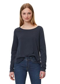 Marc O'Polo Damen Langarmshirt "aus Organic Cotton"scandinavian blau, Basic, Gr. XS, MARC O'POLO DENIM, unifarben, Obermaterial: 100% Baumwolle, Shirts