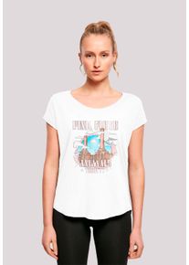 F4NT4STIC Damen T-Shirt "Pink Floyd Animal Factory Ladies Long T-Shirt", weiß, casual, Gr. XXL, Obermaterial: 100% Baumwolle, Shirts, Print