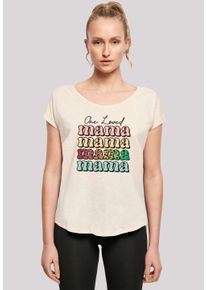 F4NT4STIC Damen T-Shirt "Mothers Day Mama Typography Leopard Print Pastel", weiß, casual, Gr. XL, Obermaterial: 100% Baumwolle, Shirts, Premium
