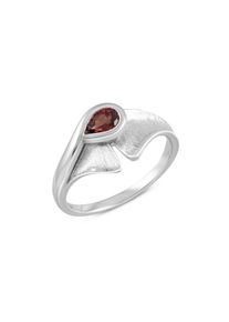 Vivance Damen Fingerring "925-/ Sterling Silber rhodiniert Granat", 062 (19,7), Silber 925 (Sterlingsilber), weiß, Silber 925 (Sterlingsilber),