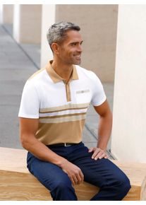 CLASSIC Herren Poloshirt "Poloshirt", weiß, Gr. 44, gemustert, mehrfarbig, unifarben, 100% Baumwolle, Shirts