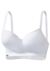 H.I.S. H.I.S Damen Sport-BH, Gr. 85, weiß, Microtouch, Obermaterial: 85% Polyamid, 15% Elasthan, sportlich, BHs, mit Push-up-Kissen, für leichte