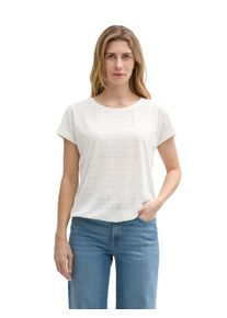 Tom Tailor Damen T-Shirt, weiß, casual, Gr. M, unifarben, Obermaterial: 93% Polyester, 7% Elasthan, Shirts, im Loose Fit