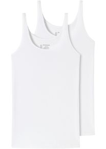 Schiesser Damen Unterhemd ""95/5"", Gr. 40, weiß, Single Jersey, Obermaterial: 95% Baumwolle, 5% Elasthan, unifarben, basic, Unterhemden, mit