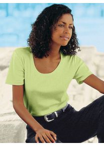 Casual Looks Damen Rundhalsshirt "Shirt", grün, Gr. 36, unifarben, 100% Baumwolle, Shirts