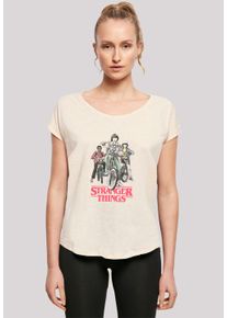 F4NT4STIC Damen T-Shirt "Stranger Things Retro Bikers Netflix TV Series", weiß, casual, Gr. XS, Obermaterial: 100% Baumwolle, Shirts, Premium Qualität