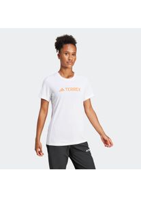 adidas terrex Damen Funktionsshirt "W MT LOG TECH T", weiß, sportlich, Gr. L, Obermaterial: 100% Polyester, Shirts