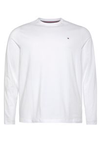 Tommy Hilfiger Big & Tall Herren Longsleeve "BT-STRETCH SLIM FIT L/S TEE-B", weiß, Basic, Gr. 4XL, TOMMY HILFIGER BIG & TALL, Single Jersey, Obermaterial: 95% Baumwolle, 4%