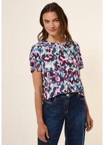 Cecil Damen T-Shirt, weiß, casual, Gr. XL, bedruckt, Web, 50% Baumwolle, 50% Modal , Shirts, Feel Good Fit