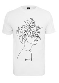 MisterTee Herren Kurzarmshirt "MisterTee Damen Ladies One Line Fruit Tee", weiß, casual, Gr. L, unifarben, 100% Baumwolle, Shirts