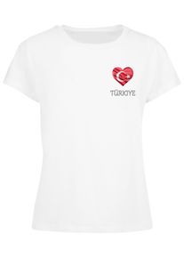 Merchcode Herren T-Shirt "Merchcode Turkey with Ladies Everyday Tee", weiß, casual, Gr. XL, bedruckt, 100% Baumwolle, Shirts
