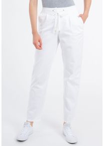 Recover Pants Damen Stoffhose "Corin", weiß, Gr. 46, unifarben, 60% Lyocell;37% Baumwolle;3% Elasthan, Hosen, mit Jogg-Pants-Charakter