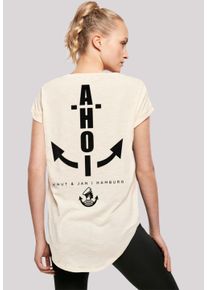 F4NT4STIC Damen T-Shirt "Ahoi Anker Knut & Jan Hamburg", weiß, casual, Gr. XL, Obermaterial: 100% Baumwolle, Shirts, Print