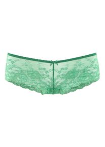 Lascana Damen Hipster, Gr. 32, grün, Spitze, Obermaterial: 90% Polyamid, 10% Elasthan, unifarben, Unterhosen, aus zarter Spitze