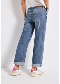 Street One Damen Comfort-fit-Jeansauthentic mid blau washed, casual, Gr. 28, unifarben, Jeans, 72% Baumwolle, 27% Polyester, 1% Elasthan, Jeans,