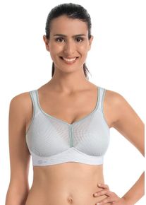 Anita active Damen Sport-BH "Air Control Delta Pad", Gr. 95, weiß, Netz, Frottee, Obermaterial: 49% Polyamid, 39% Polyester, 12% Elasthan, matt,