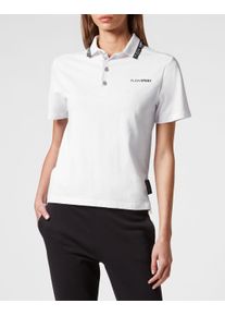 Plein Sport Damen Poloshirt "Poloshirt", weiß, Gr. S, Obermaterial: 100% Baumwolle, Shirts
