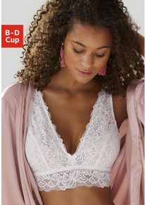Nuance Damen Soft-BH, Gr. 85, weiß, Microtouch, Obermaterial: 86% Polyamid, 14% Elasthan, feminin, BHs, in langer Form, ohne Bügel, sexy Dessous