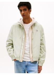 Tommy Jeans Herren Collegejacke "TJM ESSENTIAL JACKET EXT", grün, casual, Gr. XXL, Web, Obermaterial: 100% Polyamid. Futter: 100% Polyester, Jacken