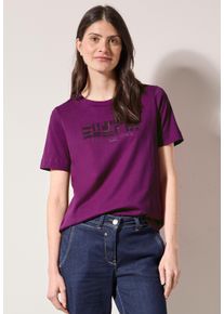 Cecil Damen T-Shirtanemone pink, casual, Gr. XL, bedruckt, Web, 100% Baumwolle, Shirts, aus reiner Baumwolle