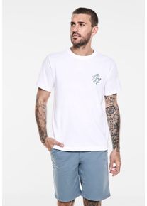 Street One MEN Herren T-Shirt, weiß, casual, Gr. XL, bedruckt, Web, 100% Baumwolle, Shirts, Jersey