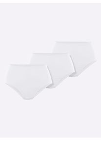 wäschepur WÄSCHEPUR Damen Taillenslip, Gr. 36, weiß, 95% Baumwolle, 5% Elasthan, Unterhosen