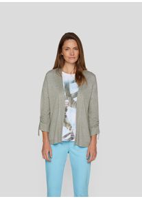 Rabe Damen Strickjacke "Jacke", grün, feminin, Gr. 42, unifarben, 87%Viskose 13%Metallic Garn, Strickjacken