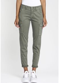 Gang Damen Cargohose "94AMELIE", grün, modisch, Gr. 33, unifarben, Web, Obermaterial: 59% Lyocell, 37% Baumwolle, 4% Elasthan, Hosen, mit