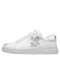 DOGO Damen Sneaker "Ace Low-Top Sneaker Tom And Jerry Up-To-No-Good Damen Sneaker", Gr. 41, weiß, Lederimitat, casual, Schuhe, Vegan