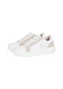 Herren Sneaker "CHUNKY CUPSOLE MG CANVAS", Calvin Klein Jeans, Gr. 41, weiß, Textil, sportlich, Schuhe, Halbschuh, Schnürschuh, Freizeitsneaker mit
