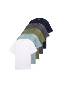 Tom Tailor Herren T-Shirt, weiß, casual, Gr. XXL, unifarben, Jersey, Obermaterial: 100% Baumwolle, Shirts, mit Logo Print