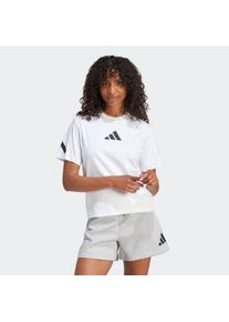 Damen T-Shirt "W Z.N.E. TEE", weiß, sportlich, Gr. S, adidas Sportswear, Obermaterial: 100% Baumwolle, Shirts