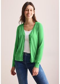 Cecil Damen Cardigan, grün, casual, Gr. XXL, unifarben, Web, 60% Baumwolle, 40% Viskose, Strickjacken, mit Knopfleiste