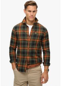 Superdry Herren Langarmhemd "Organic Cotton Lumberjack Check Shirt", schwarz, modisch, Gr. XXXL, kariert, Web, Obermaterial: 100% Baumwolle, Hemden