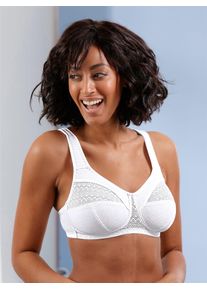 Damen Sport-BH, Gr. 80, weiß, 36% Polyester, 35% Polyamid, 24% Baumwolle, 5% Elasthan, BHs