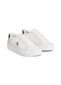 Damen Plateausneaker "VULC FLATFORM MG NYLON MIX", Calvin Klein Jeans, Gr. 41, schwarz-weiß, Textil, kontrastfarbene Details, sportlich, Schuhe,