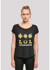 F4NT4STIC Damen T-Shirt "Spongebob Schwammkopf LOL", schwarz, casual, Gr. S, Obermaterial: 100% Baumwolle, Shirts, Damen,Premium