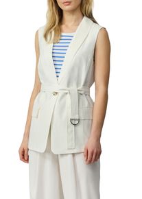 s.Oliver Damen Longweste, weiß, casual, Gr. 42, unifarben, Twill, Obermaterial: 93% Viskose, 7% Polyester. Futter: 100% Polyester, Westen, mit
