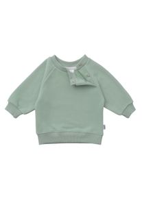 Liliput Herren Sweatshirt "schilf", grün, Gr. 98, unifarben, 80% Baumwolle, 20% Polyester, Sweatshirts, mit praktischen Druckknöpfen am Kragen
