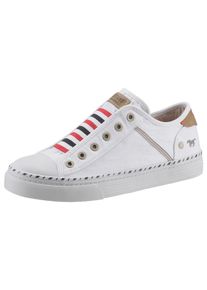 Mustang Shoes Damen Slip-On Sneaker "Schlupfschuh, Freizeitschuh", Gr. 37, weiß, Textil, sportlich, Schuhe, Slipper, Schlupfschuh, Freizeitschuh mit