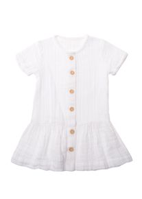 Liliput Mädchen Sommerkleid, weiß, casual, Gr. 98, unifarben, 100% Baumwolle, Kleider, aus weichem Musselin