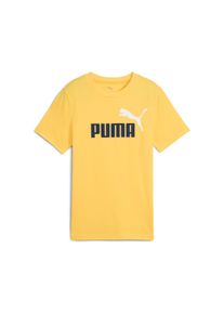 Puma Kinder T-Shirt "ESS 2 COLOR NO.1 LOGO TEE B", gelb, sportlich, Gr. 128, unifarben, Jersey, Obermaterial: 100% Baumwolle, Shirts, für Kinder,
