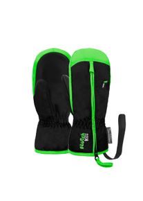 Reusch Kinder Fäustlinge "Ben Mitten", grün, klassisch, Gr. 5, mehrfarbig, 75% Polyester, 25% Polyurethan, Handschuhe, mit extra langem Reißverschluss