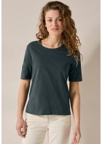 Cecil Damen T-Shirtslate khaki, casual, Gr. M, unifarben, Web, 100% Baumwolle, Shirts, aus reiner Baumwolle